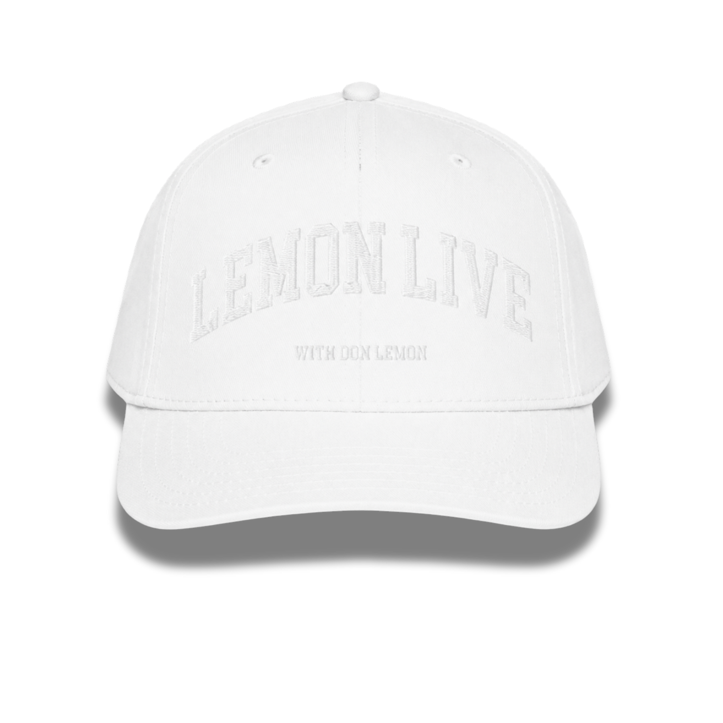 Lemon Live White Puff Embroidery Hat