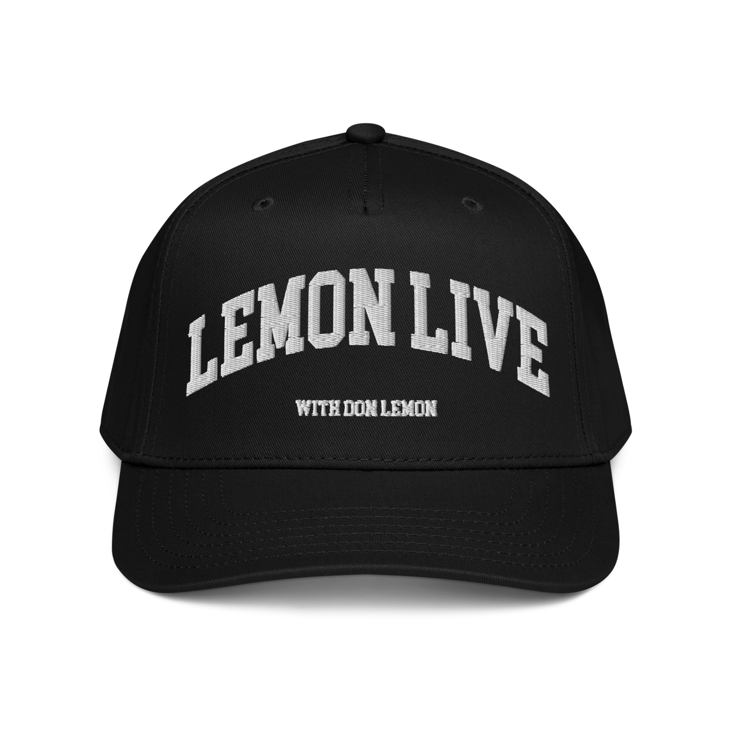 Lemon Live White Puff Embroidery Hat